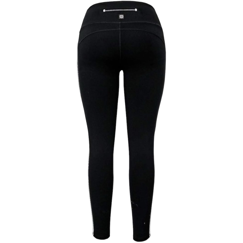 Tangerine Black Stripe Leggings Medium High Rise Athletic Workout Gym - Picture 3 of 14